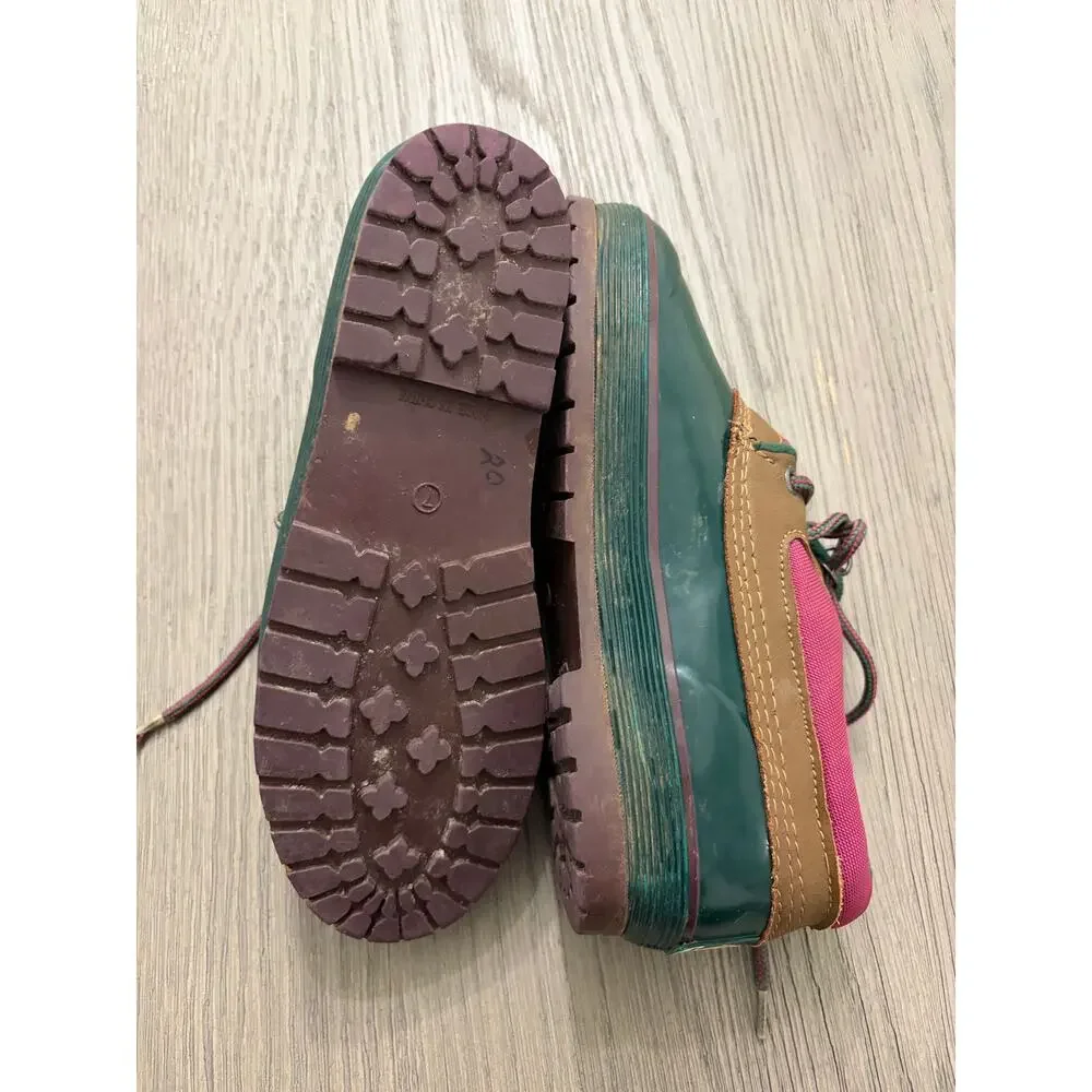 Chill Mark Duck Shoes Green Brown Lace Up Women’s Size 7